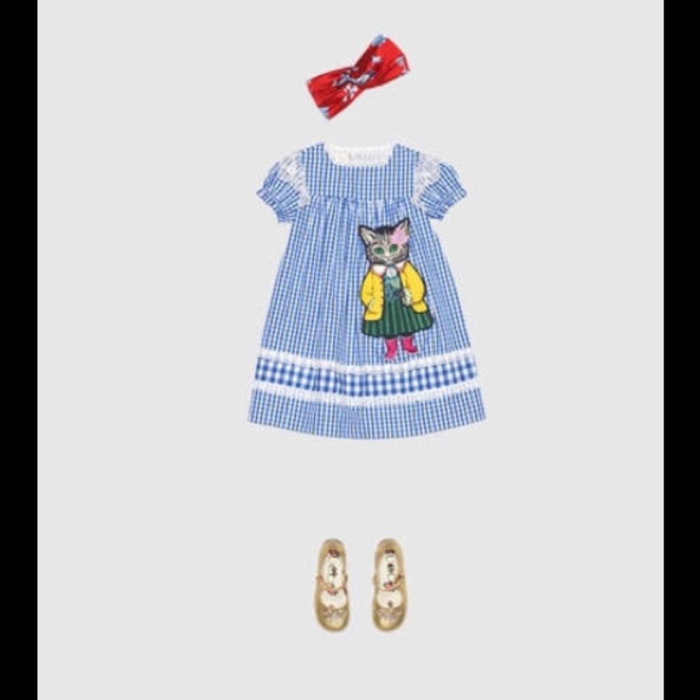 Gucci gold horse bit ballet flats